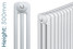 MS-MSWW-B-3-0300-TH - MHS Multisec 3 Column Horizontal Radiator H300mm x W2140mm White MS-MSWW-B-3-0300-TH - MHS Multisec 3 Column Horizontal Radiator H300mm x W2140mm White